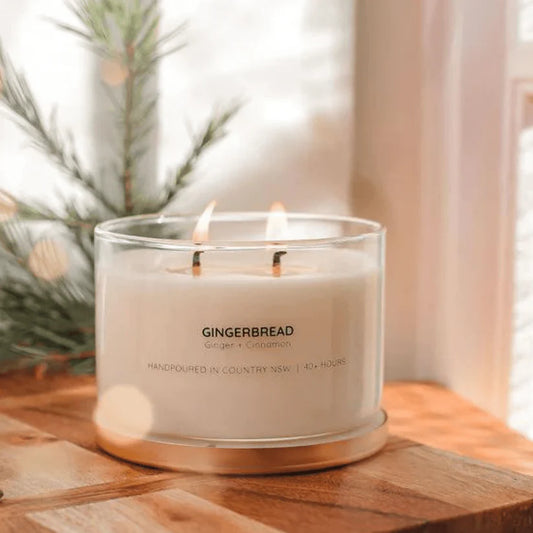 Meeraboo Gingerbread Gold Lid Soy Candle – 350g