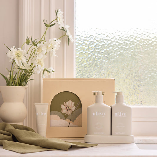 Wash & Lotion Duo + Hand Cream Gift Set - Sea Cotton & Coconut