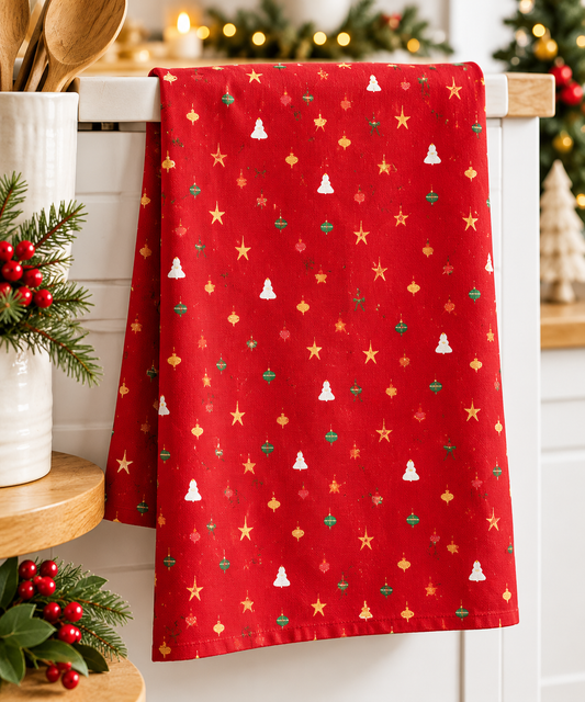 J Elliot Festive Collection Christmas Tea Towel – 100% Cotton