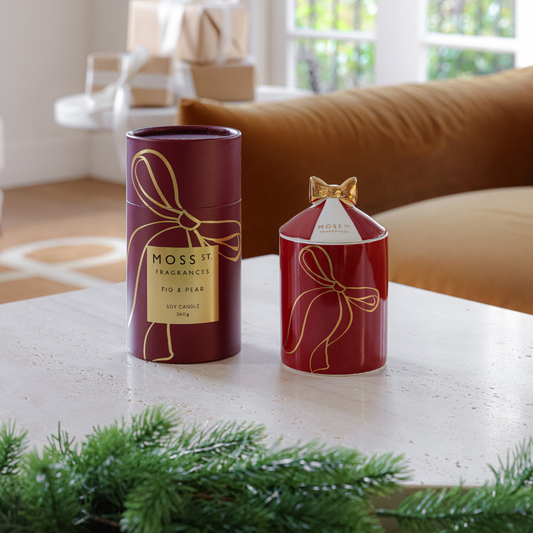 Moss St. Fig And Pear Ceramic Candle 360g