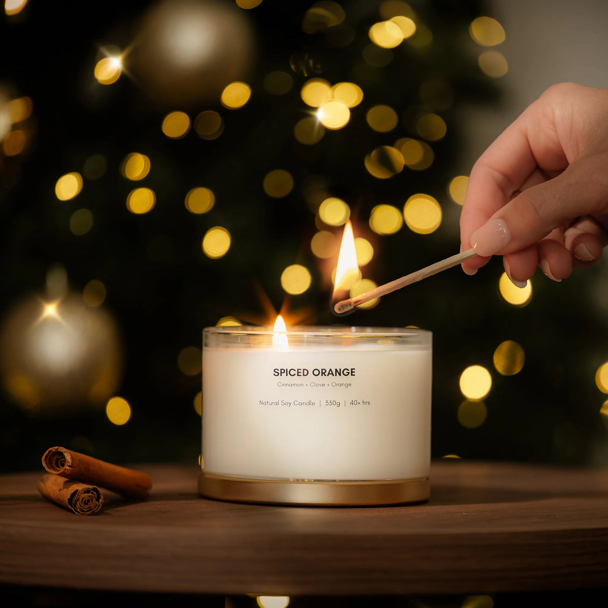 Meeraboo Spiced Orange Gold Lid Soy Candle – 350g