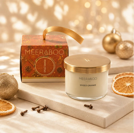 Meeraboo Spiced Orange Gold Lid Soy Christmas Candle