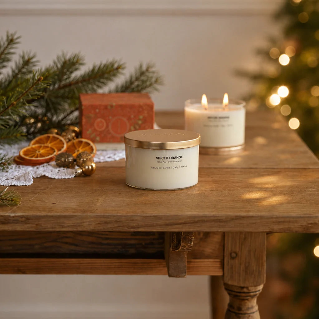 Meeraboo Spiced Orange Gold Lid Soy Candle – 350g