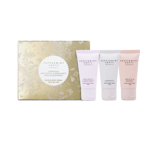 Gardenia, Patchouli & Bergamot and Freesia & Berries Hand Cream Trio