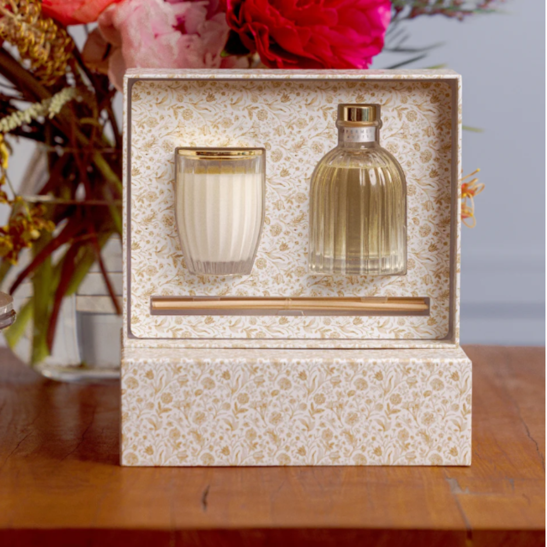 Lemongrass & Lime Mini Soy Candle & Diffuser Set