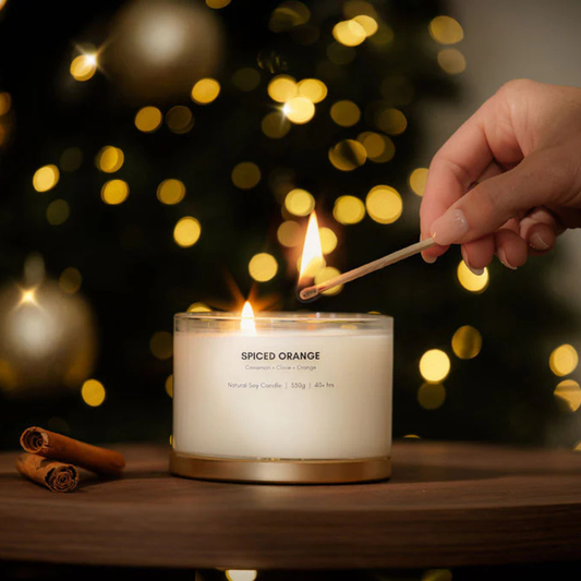 Meeraboo Spiced Orange Gold Lid Soy Christmas Candle