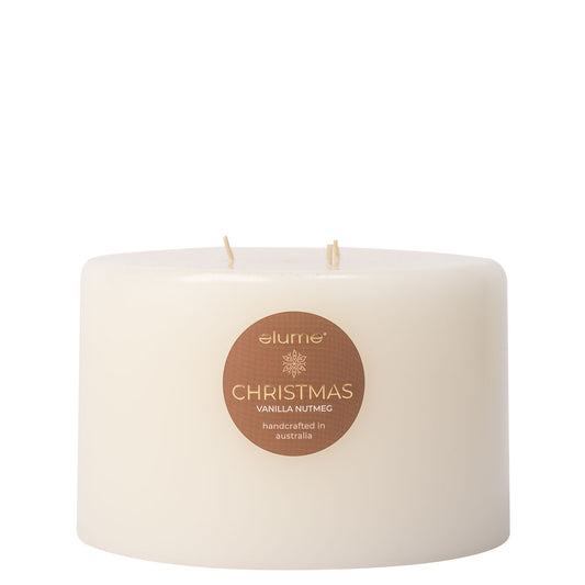 Elume Pillar Vanilla Nutmeg 3 Wick Candle